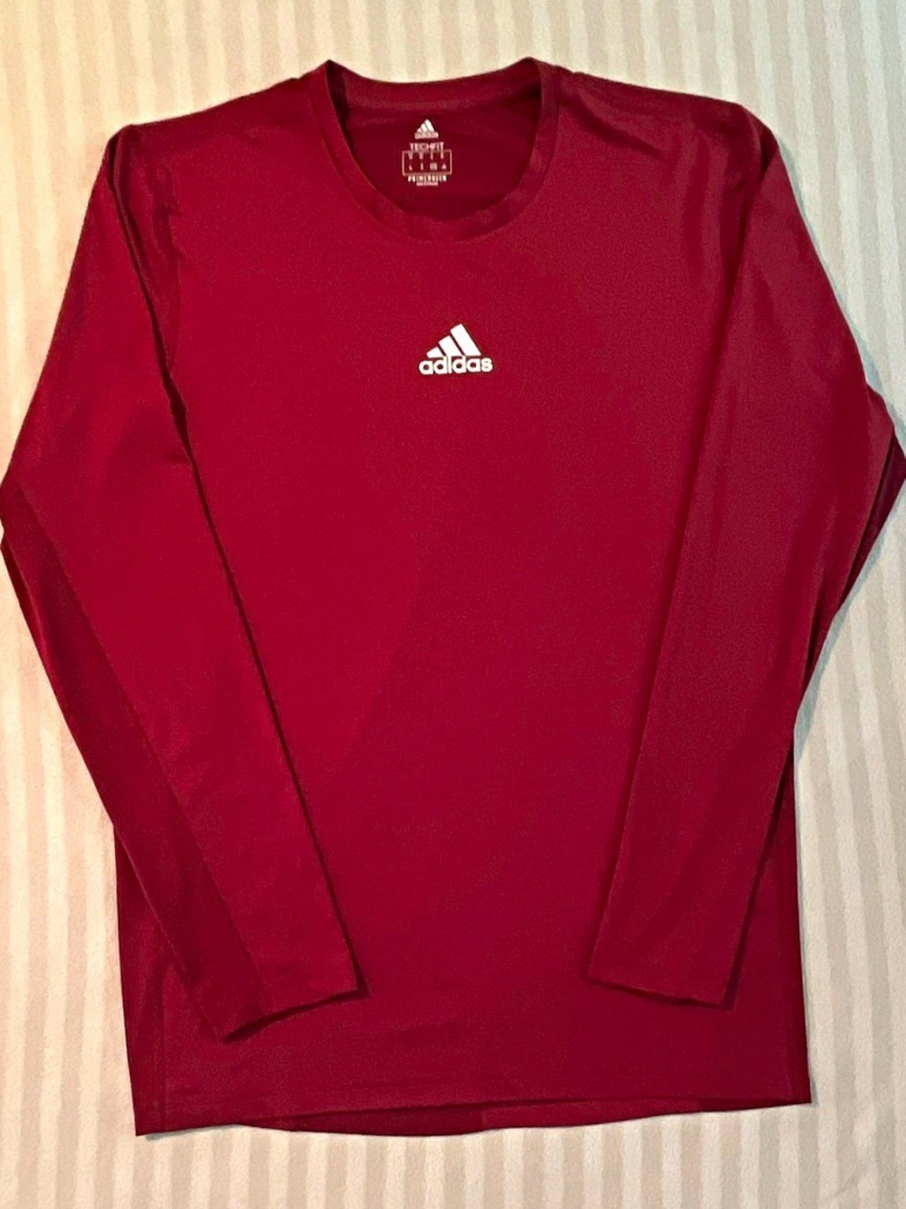 adidas Men’s Long Sleeve Athletic Tee - Red